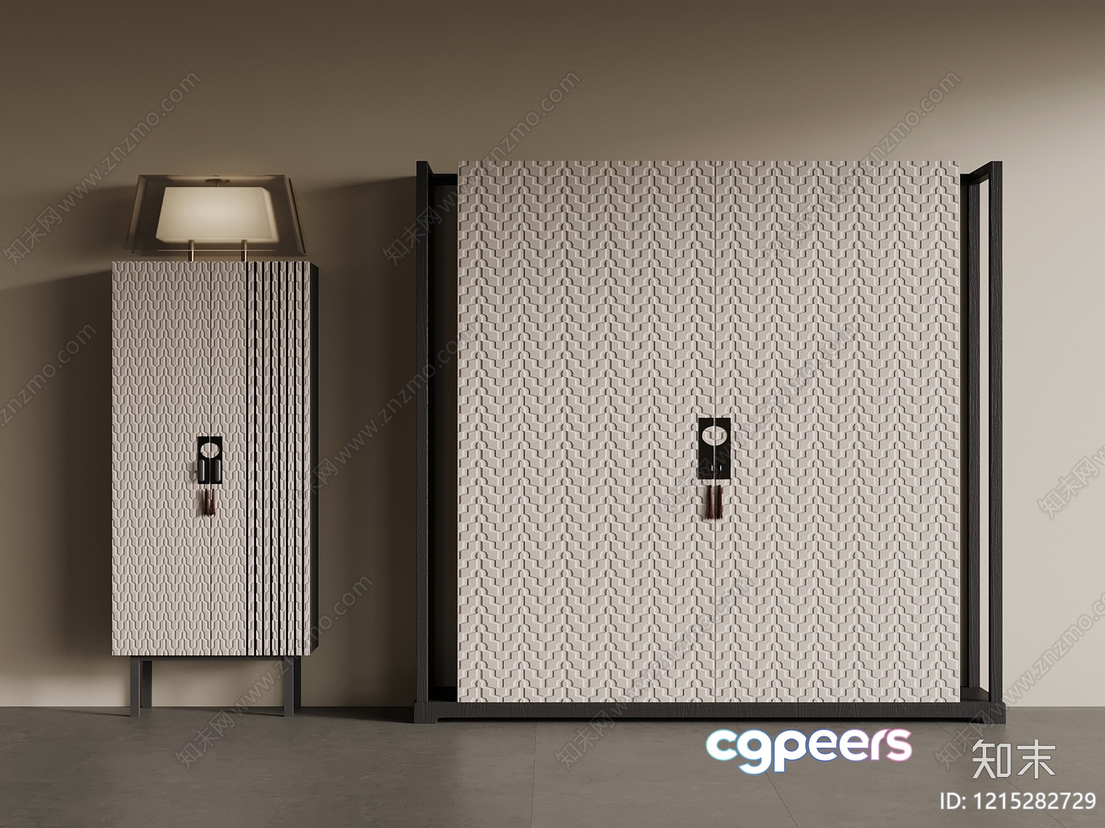 Modern Metal Storage Cabinets 3D Model - 9907 - VRAY Render