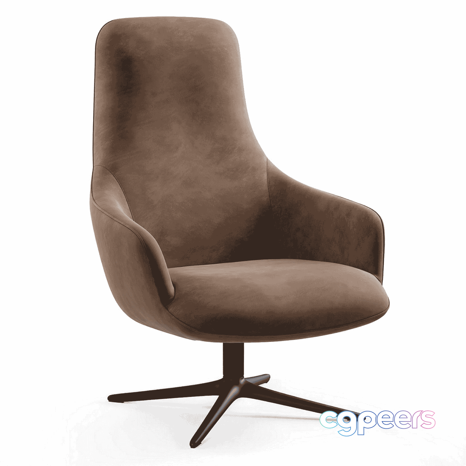Brown Swivel Chair 3D Model - 15632 - VRAY Render