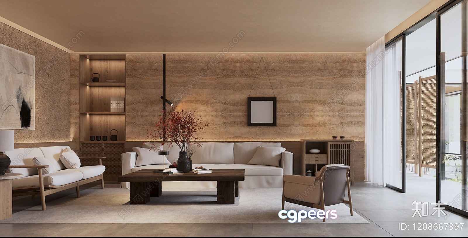 Modern Living Room 3D Model - 4705 - VRAY Render