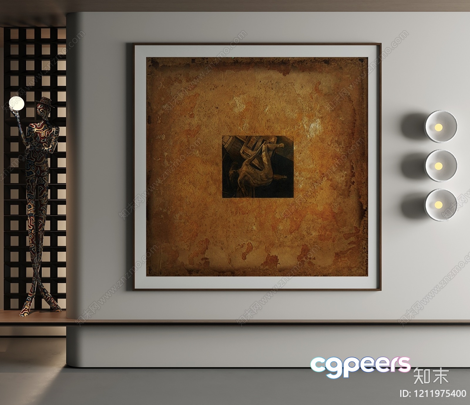 Modern Art Piece 3D Model - 21676 - VRAY Render