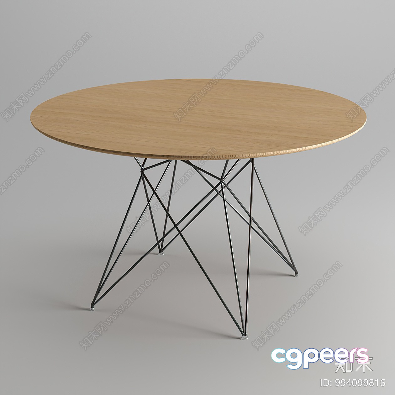 Simple Table With Metal Legs 3D Model - 22052 - VRAY Render Simple Table With Metal Legs 3D Model - 22052 - VRAY Render