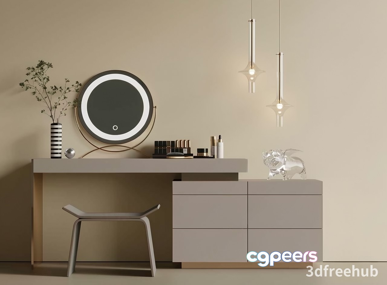 Modern Vanity Table 3D Model - 20588 - VRAY Render