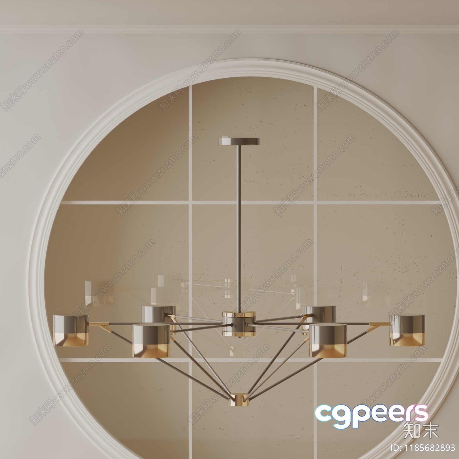 Gold Light Fixture 3D Model - 4008 - VRAY Render Gold Light Fixture 3D Model - 4008 - VRAY Render