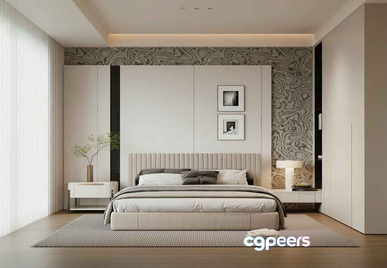 Modern Master Bedroom 3D Model - 17020 - CORONA Render Modern Master Bedroom 3D Model - 17020 - CORONA Render
