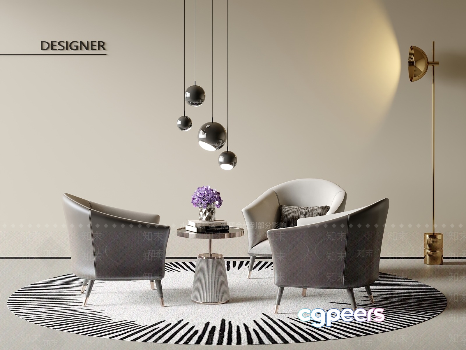 Modern Designer Space 3D Model - 20353 - VRAY Render Modern Designer Space 3D Model - 20353 - VRAY Render