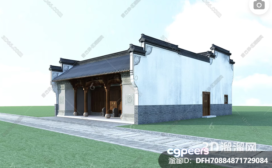 A 3D Rendering Of A Traditional Chinese Building 3D Model - 237 - VRAY Render