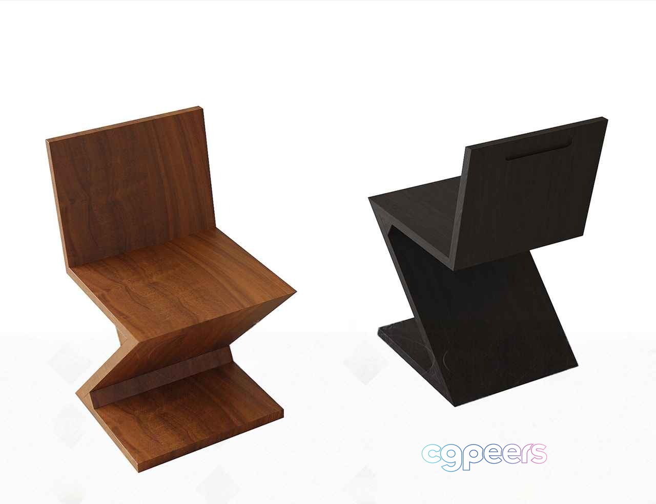 Modern Wooden Chair 3D Model - 8096 - VRAY Render