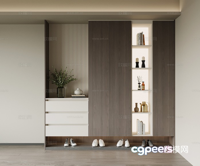 Modern Shoe Cabinet 3D Model - 11785 - VRAY Render