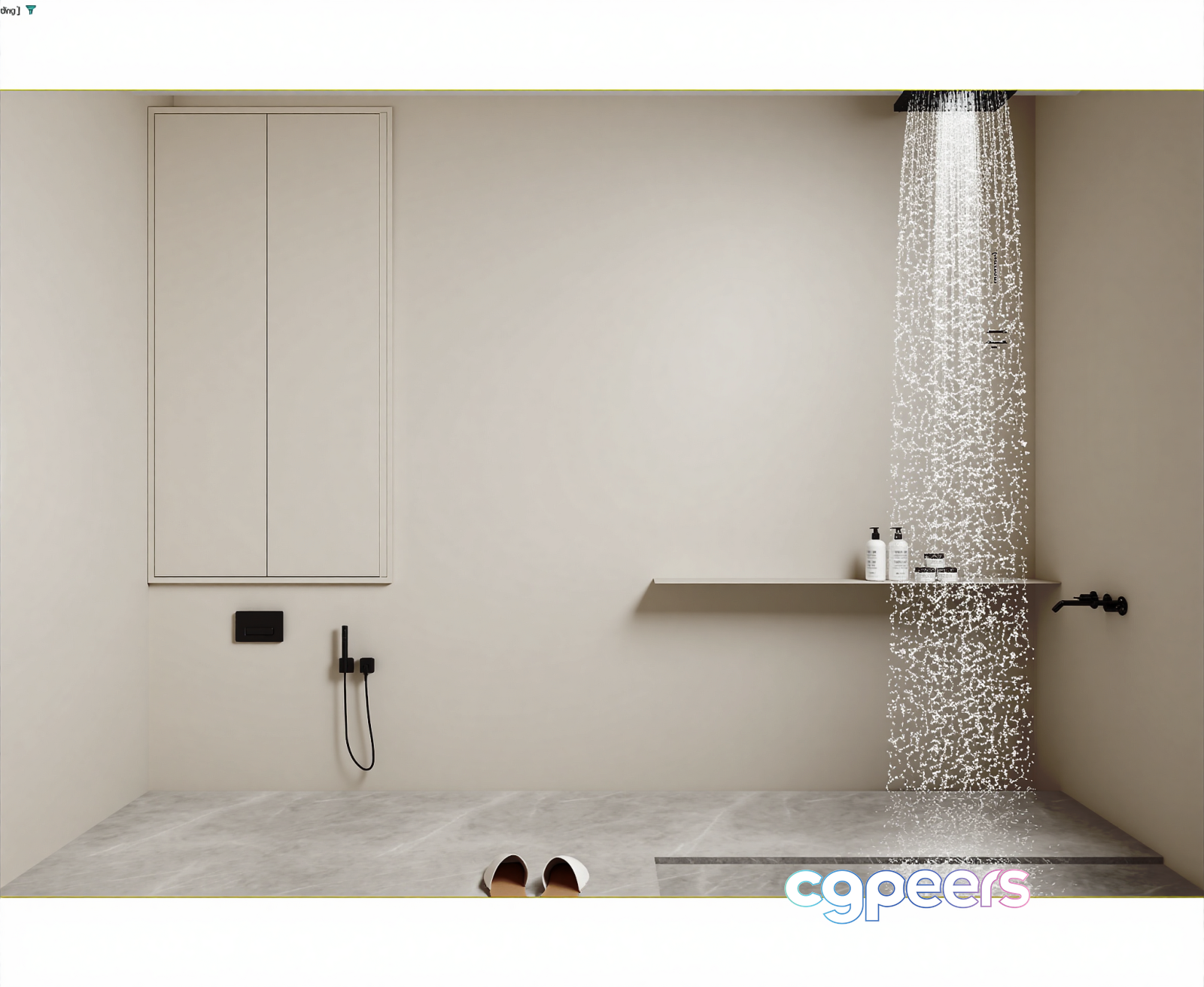 Modern Shower Area 3D Model - 11697 - VRAY Render Modern Shower Area 3D Model - 11697 - VRAY Render