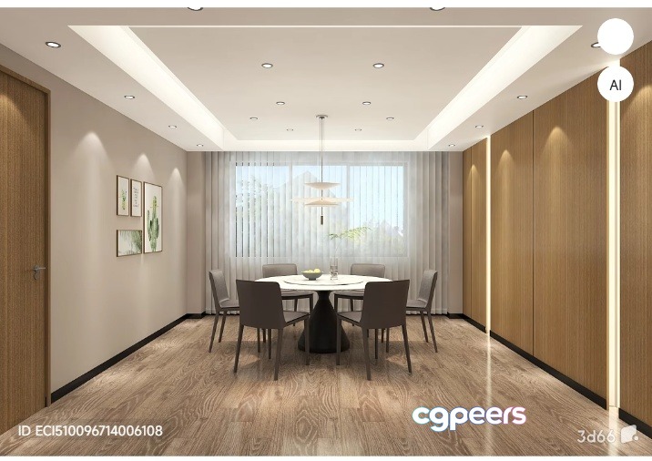 Modern Dining Room 3D Model - 17539 - VRAY Render Modern Dining Room 3D Model - 17539 - VRAY Render