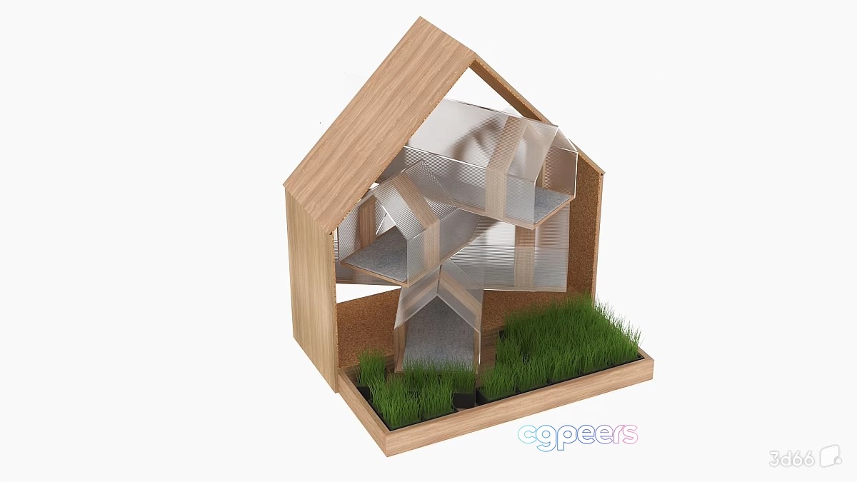 Wooden House Model 3D Model - 19035 - VRAY Render