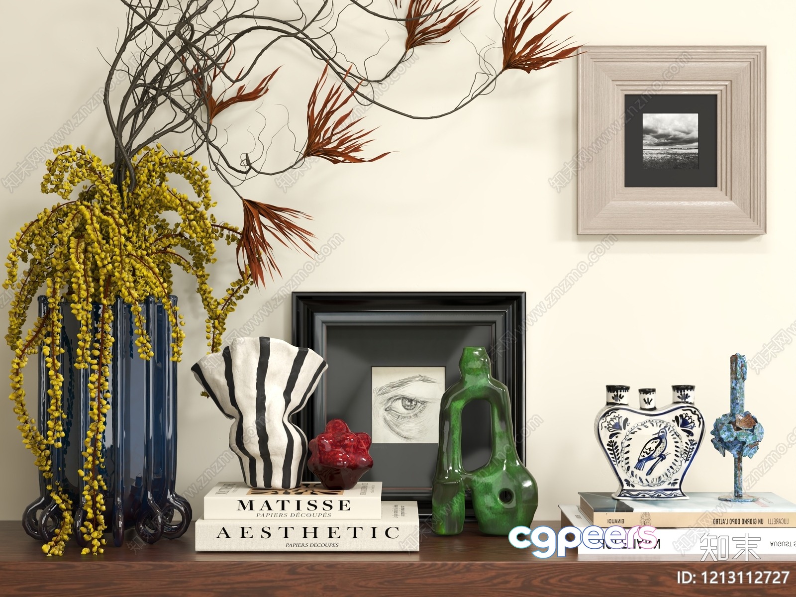 A Collection Of Decorative Objects 3D Model - 3009 - VRAY Render A Collection Of Decorative Objects 3D Model - 3009 - VRAY Render
