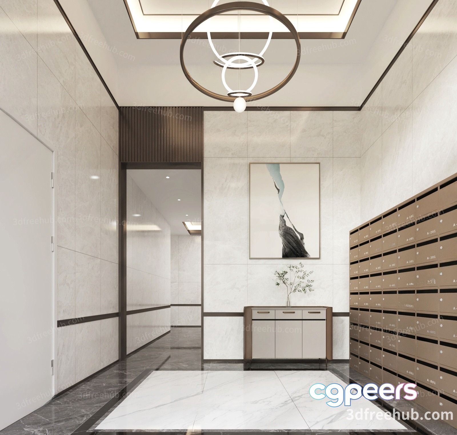 Modern Light Fixture 3D Model - 21606 - VRAY Render