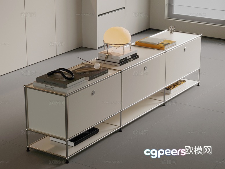 Modern White Furniture 3D Model - 8959 - VRAY Render