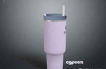 A Pink Tumbler 3D Model - 9133 - VRAY Render A Pink Tumbler 3D Model - 9133 - VRAY Render