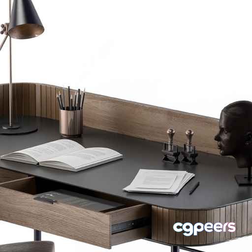 Modern Office Desk 3D Model - 18808 - VRAY Render