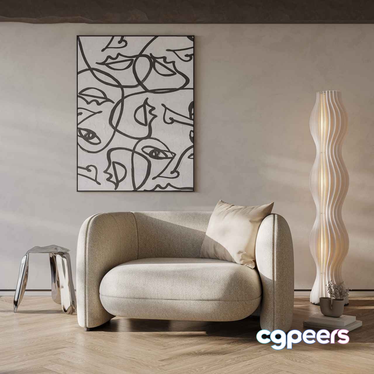 Modern Living Room 3D Model - 6972 - CORONA Render Modern Living Room 3D Model - 6972 - CORONA Render