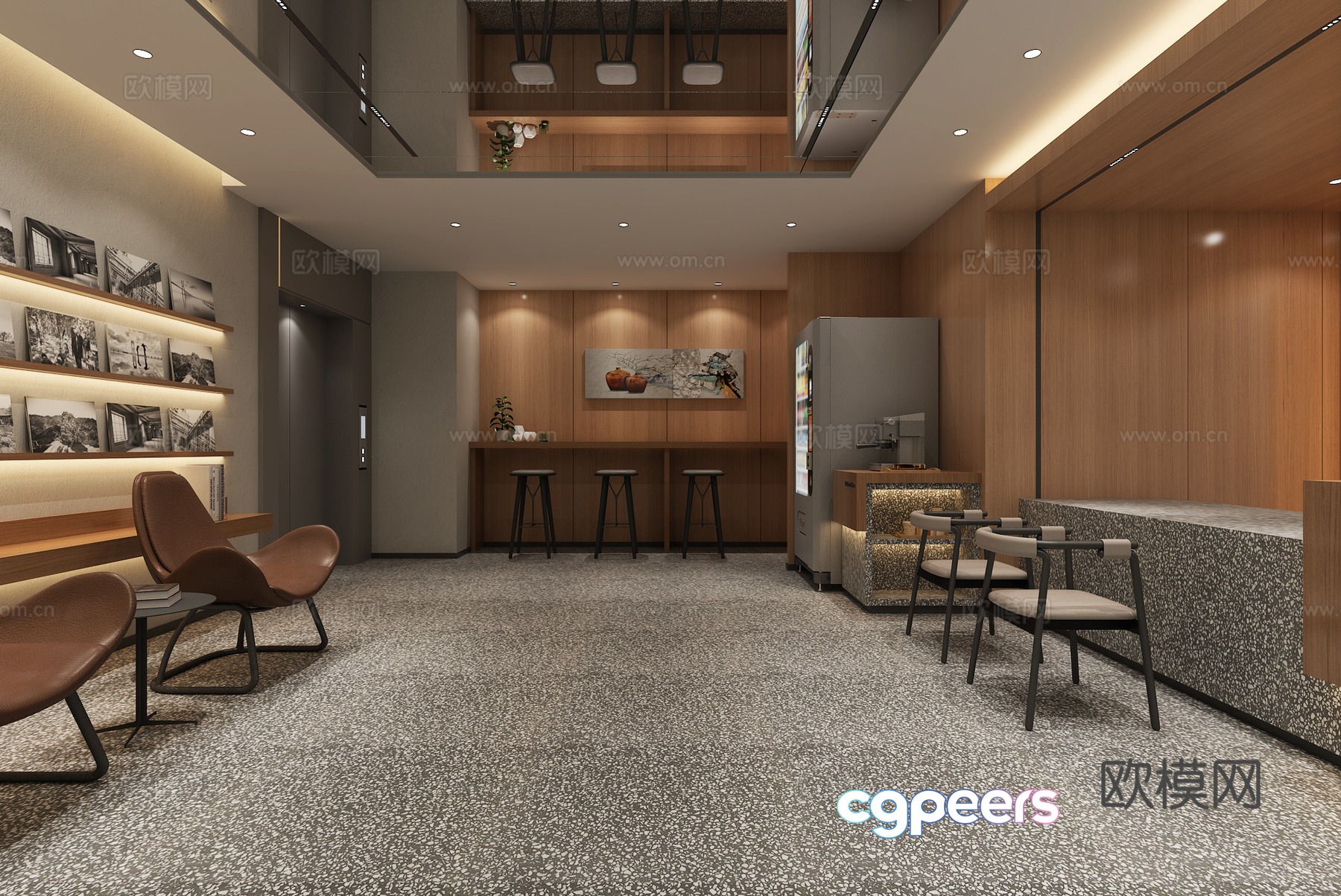 Modern Office Space 3D Model - 22525 - VRAY Render Modern Office Space 3D Model - 22525 - VRAY Render