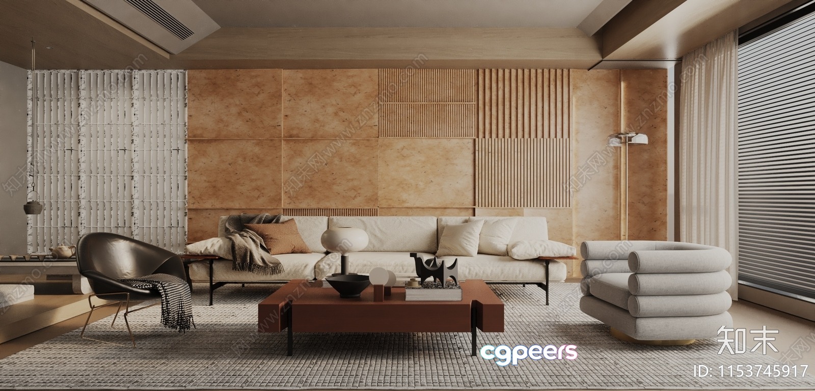 Modern Living Room 3D Model - 8991 - VRAY Render