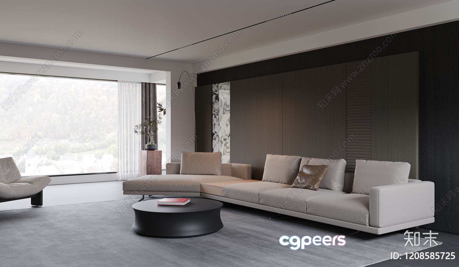 Modern Living Room 3D Model - 2395 - VRAY Render Modern Living Room 3D Model - 2395 - VRAY Render