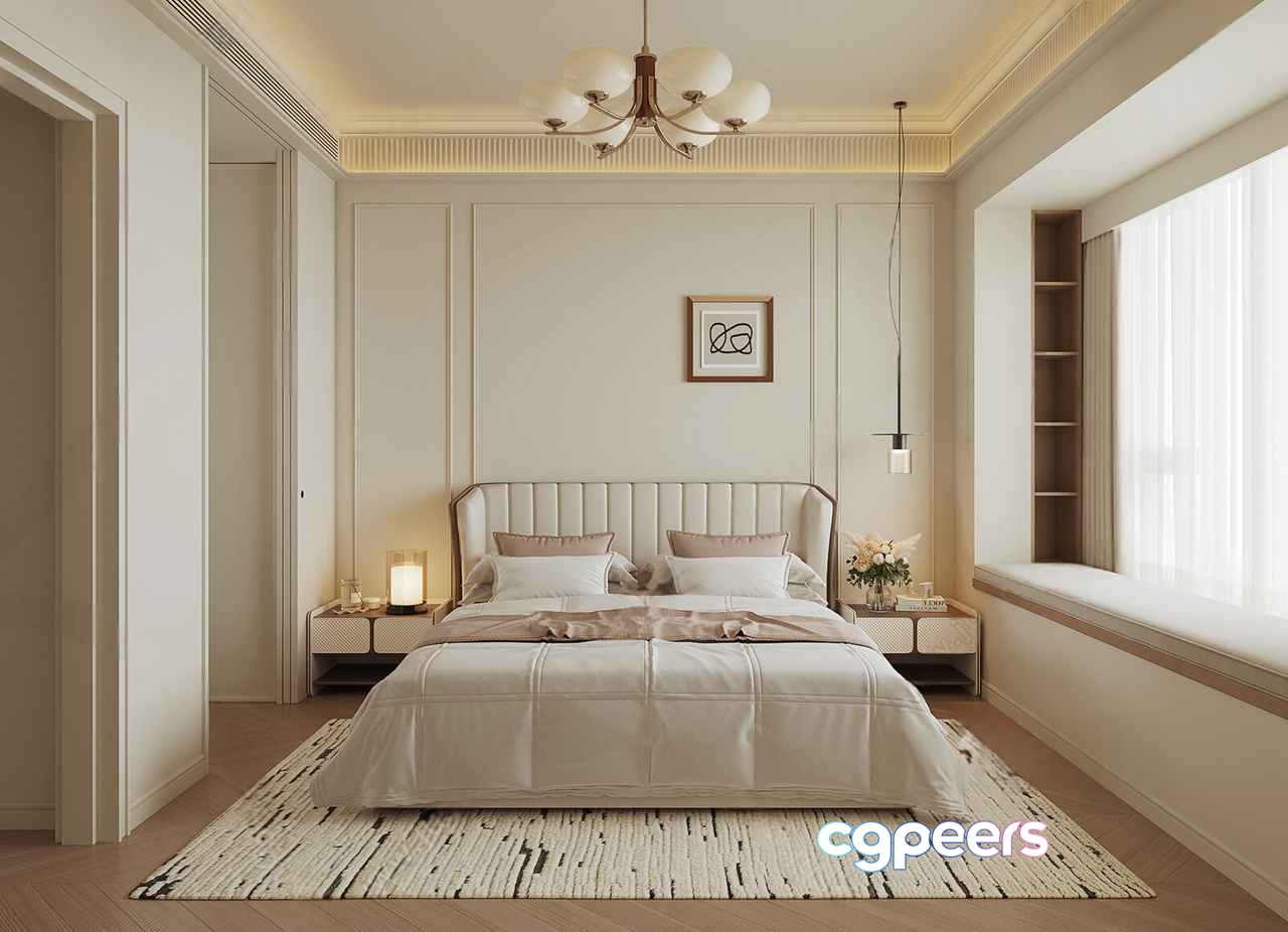 Cozy Bedroom 3D Model - 8995 - VRAY Render