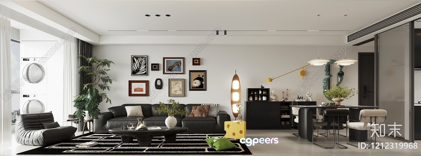 Modern Living Room 3D Model - 5963 - VRAY Render
