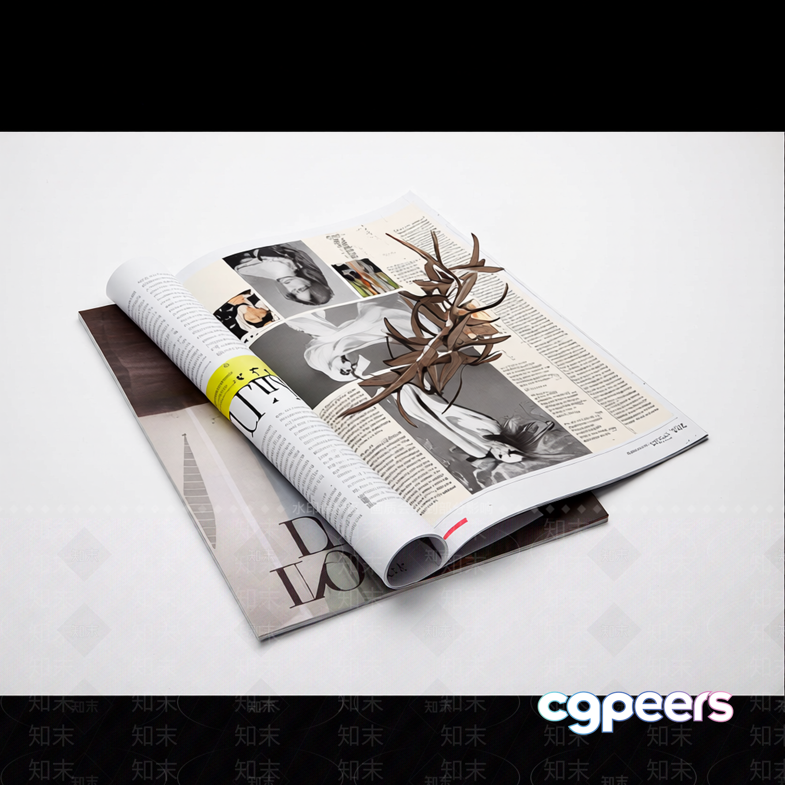 Modern Magazine Pages 3D Model - 4392 - VRAY Render Modern Magazine Pages 3D Model - 4392 - VRAY Render