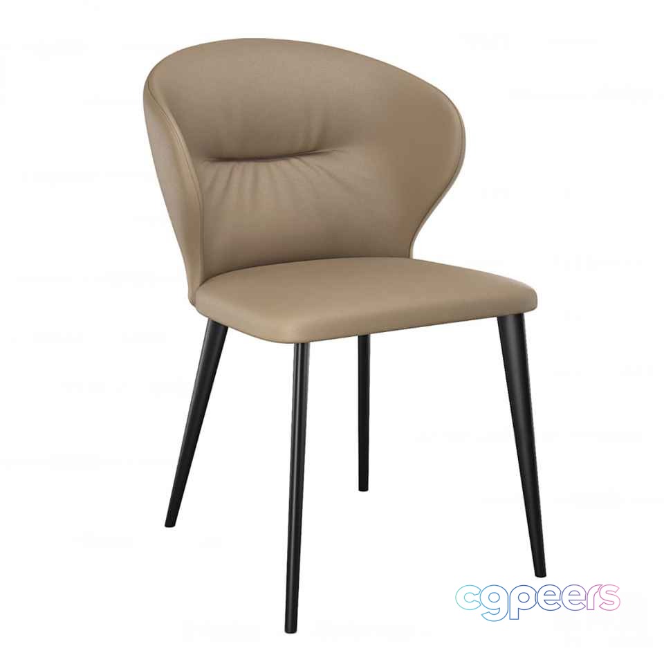 A Tan Chair With Black Legs 3D Model - 5918 - CORONA Render A Tan Chair With Black Legs 3D Model - 5918 - CORONA Render