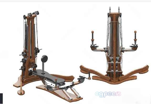 Wooden Exercise Equipment 3D Model - 4785 - VRAY Render Wooden Exercise Equipment 3D Model - 4785 - VRAY Render