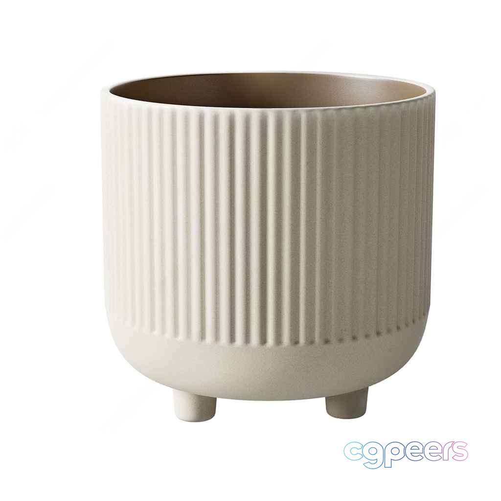 A White Planter With Three Legs 3D Model - 17819 - CORONA Render