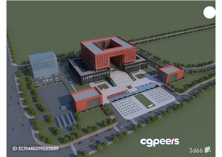 The Main Subject Is A 3D Rendering Of A Building Characterized By 3D Model - 15591 - VRAY Render