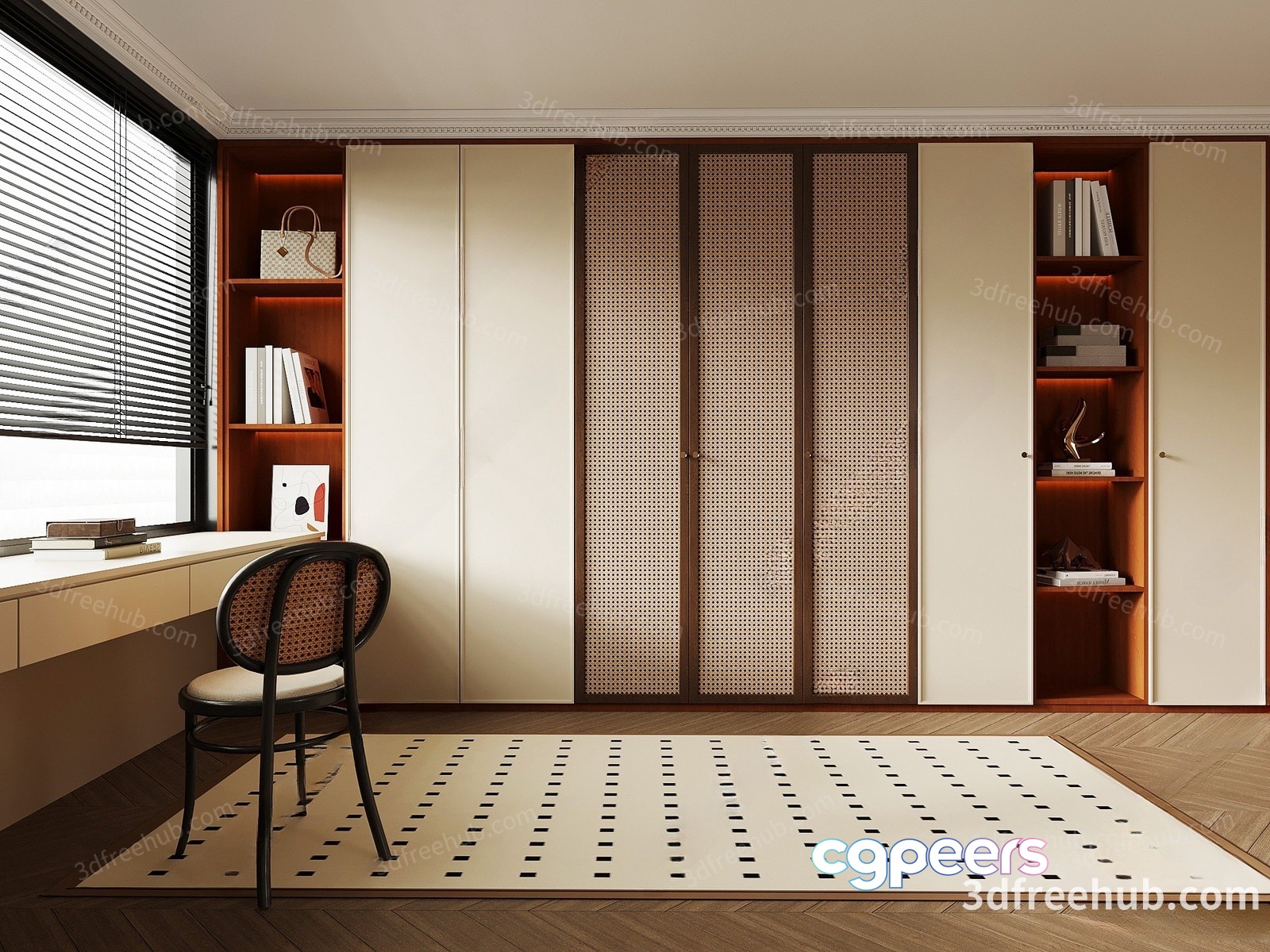 Modern Home Office 3D Model - 21155 - VRAY Render Modern Home Office 3D Model - 21155 - VRAY Render