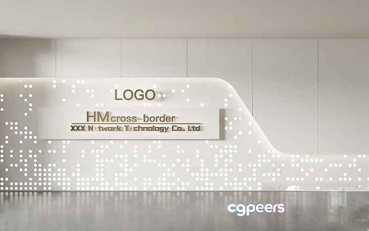 A White Wall With A Sign 3D Model - 3248 - VRAY Render A White Wall With A Sign 3D Model - 3248 - VRAY Render