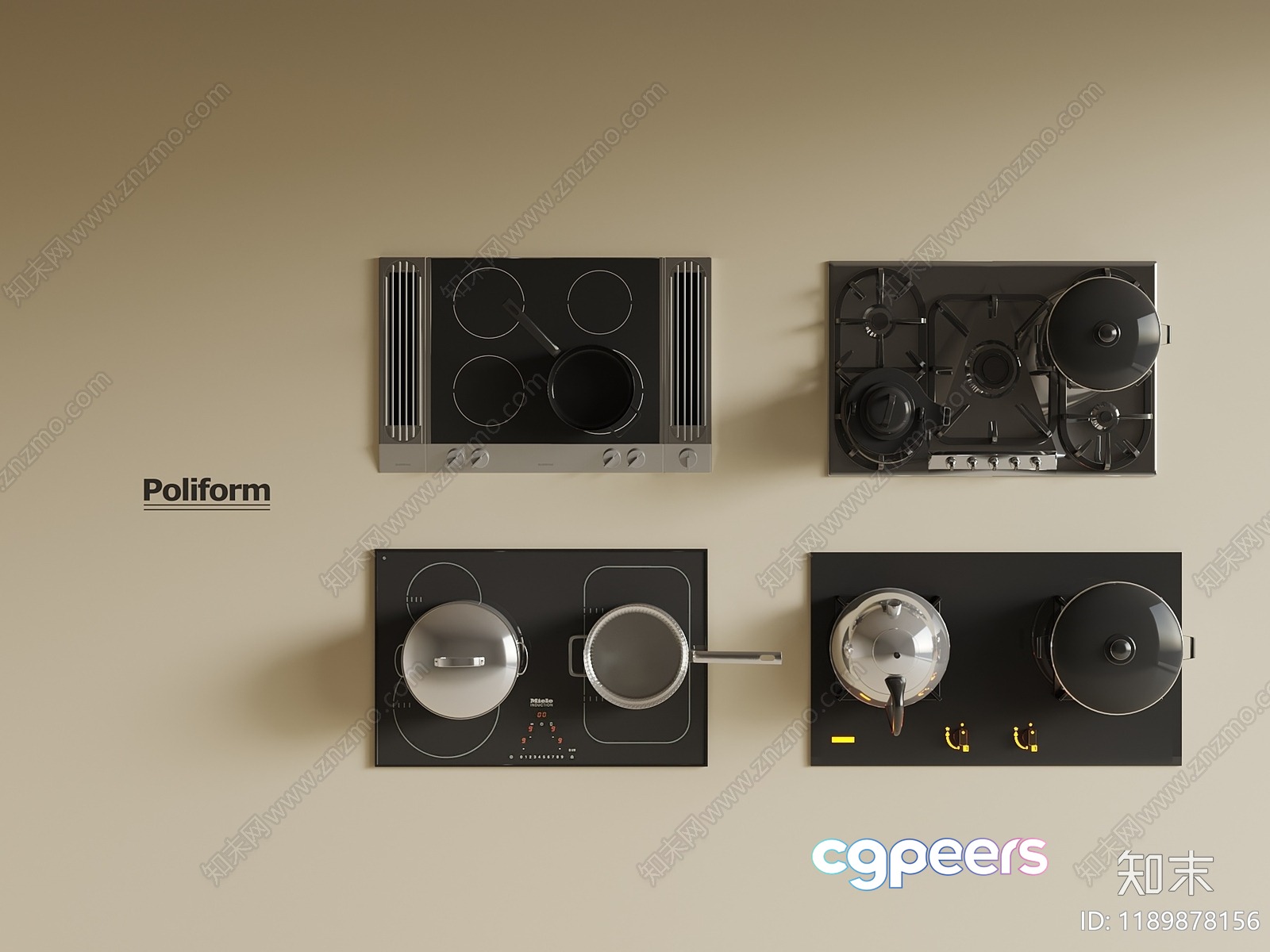 Kitchen Appliances 3D Model - 8171 - VRAY Render