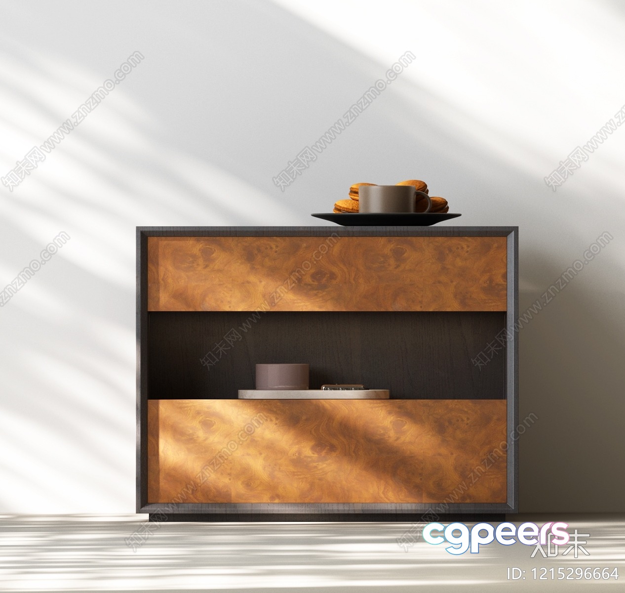 Modern Wooden Cabinet 3D Model - 9567 - VRAY Render