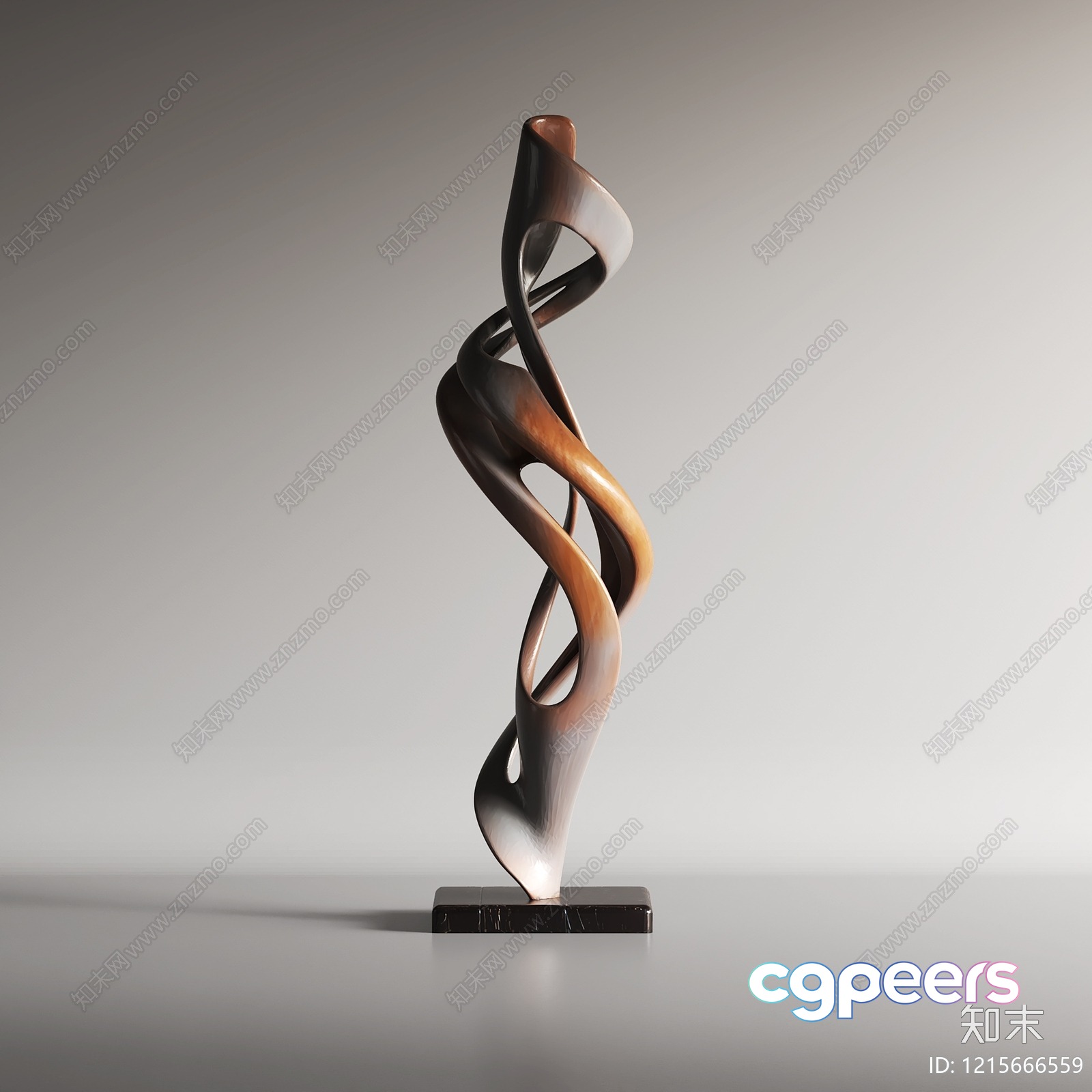 Abstract Metal Sculpture 3D Model - 15341 - VRAY Render Abstract Metal Sculpture 3D Model - 15341 - VRAY Render