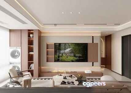 Modern Living Room 3D Model - 11632 - VRAY Render Modern Living Room 3D Model - 11632 - VRAY Render