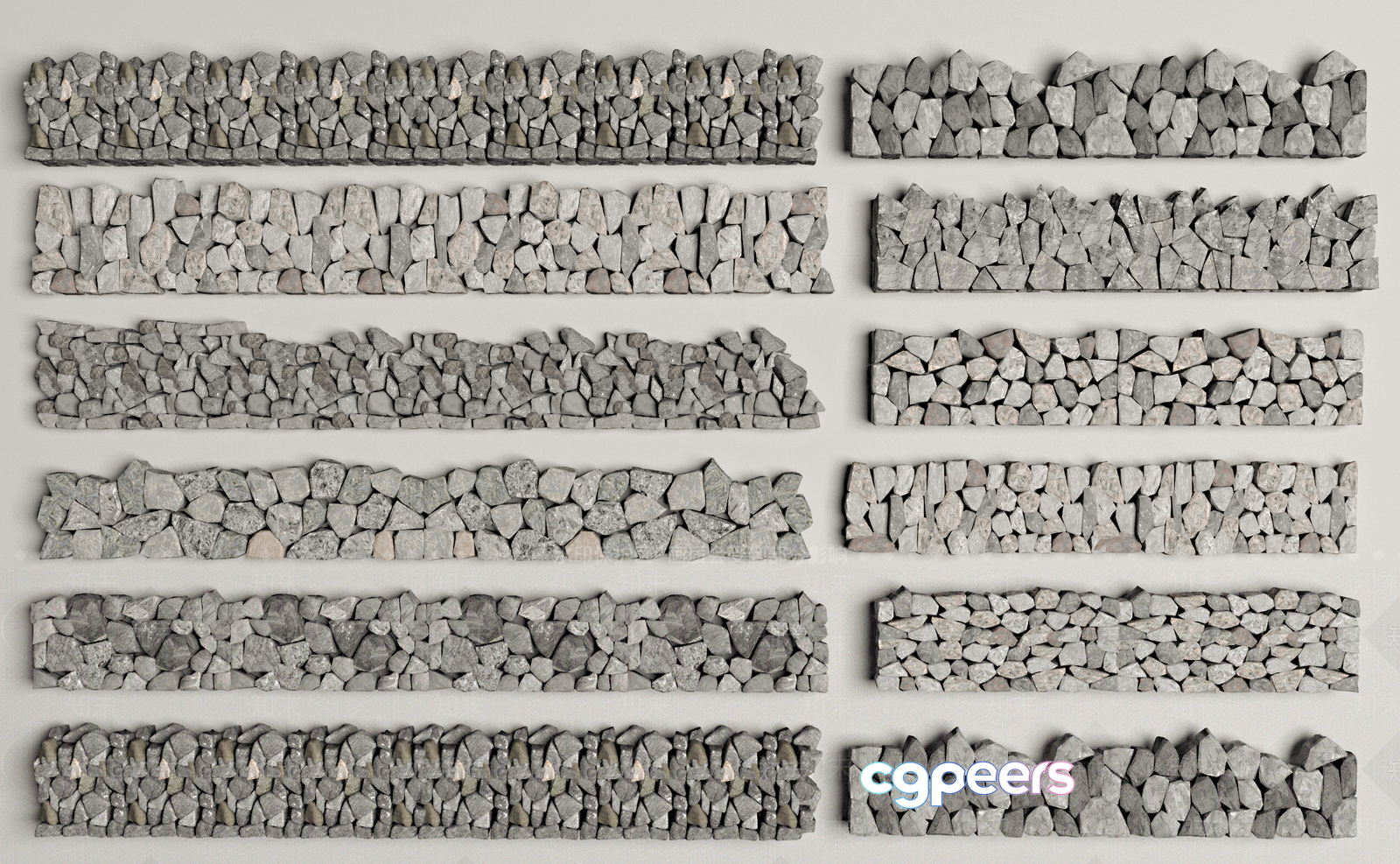 Gray Stone Wall 3D Model - 16041 - VRAY Render Gray Stone Wall 3D Model - 16041 - VRAY Render