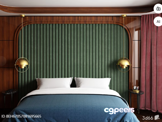 Cozy Bedroom 3D Model - 23694 - VRAY Render