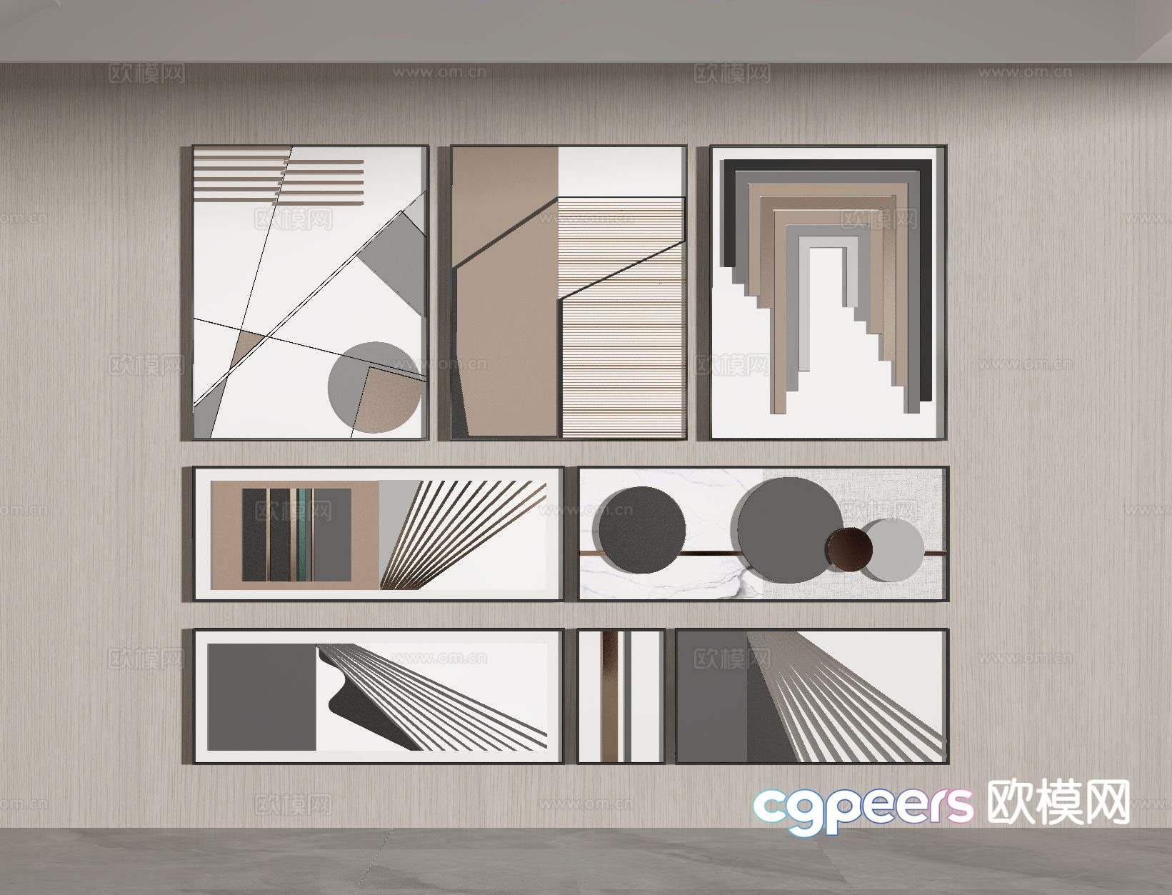 Modern Art Pieces 3D Model - 18489 - VRAY Render Modern Art Pieces 3D Model - 18489 - VRAY Render