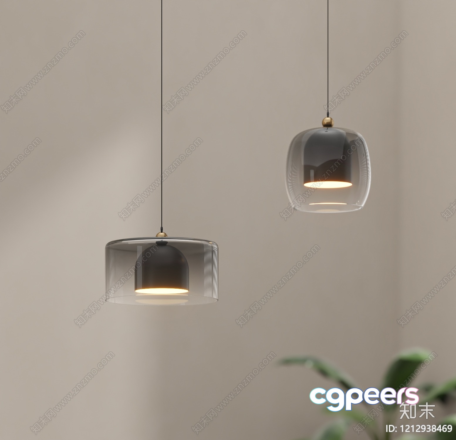 Modern Glass Light Fixtures 3D Model - 20454 - VRAY Render