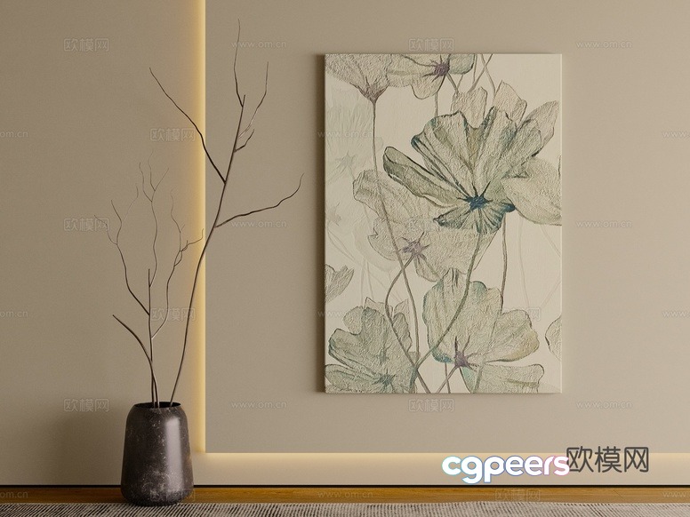 A Painting Of Flowers 3D Model - 8227 - CORONA Render A Painting Of Flowers 3D Model - 8227 - CORONA Render