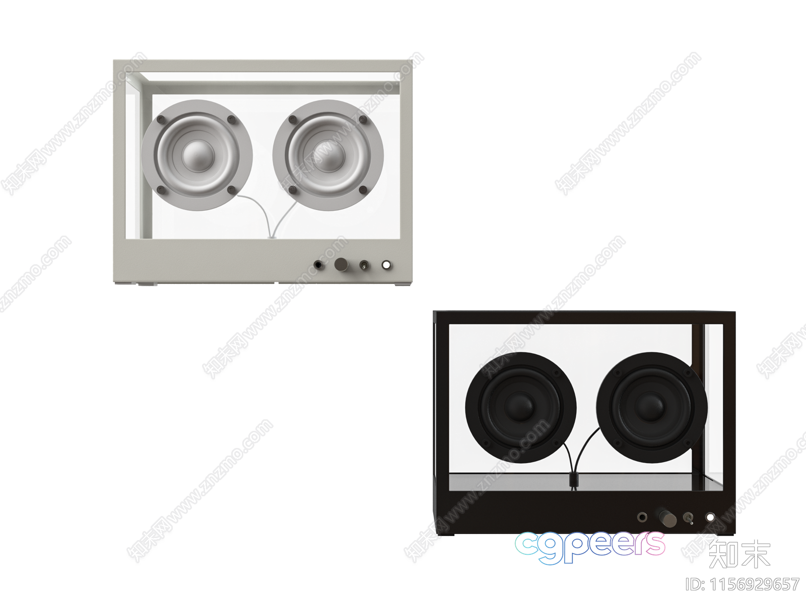 A Pair Of Speakers 3D Model - 1533 - VRAY Render