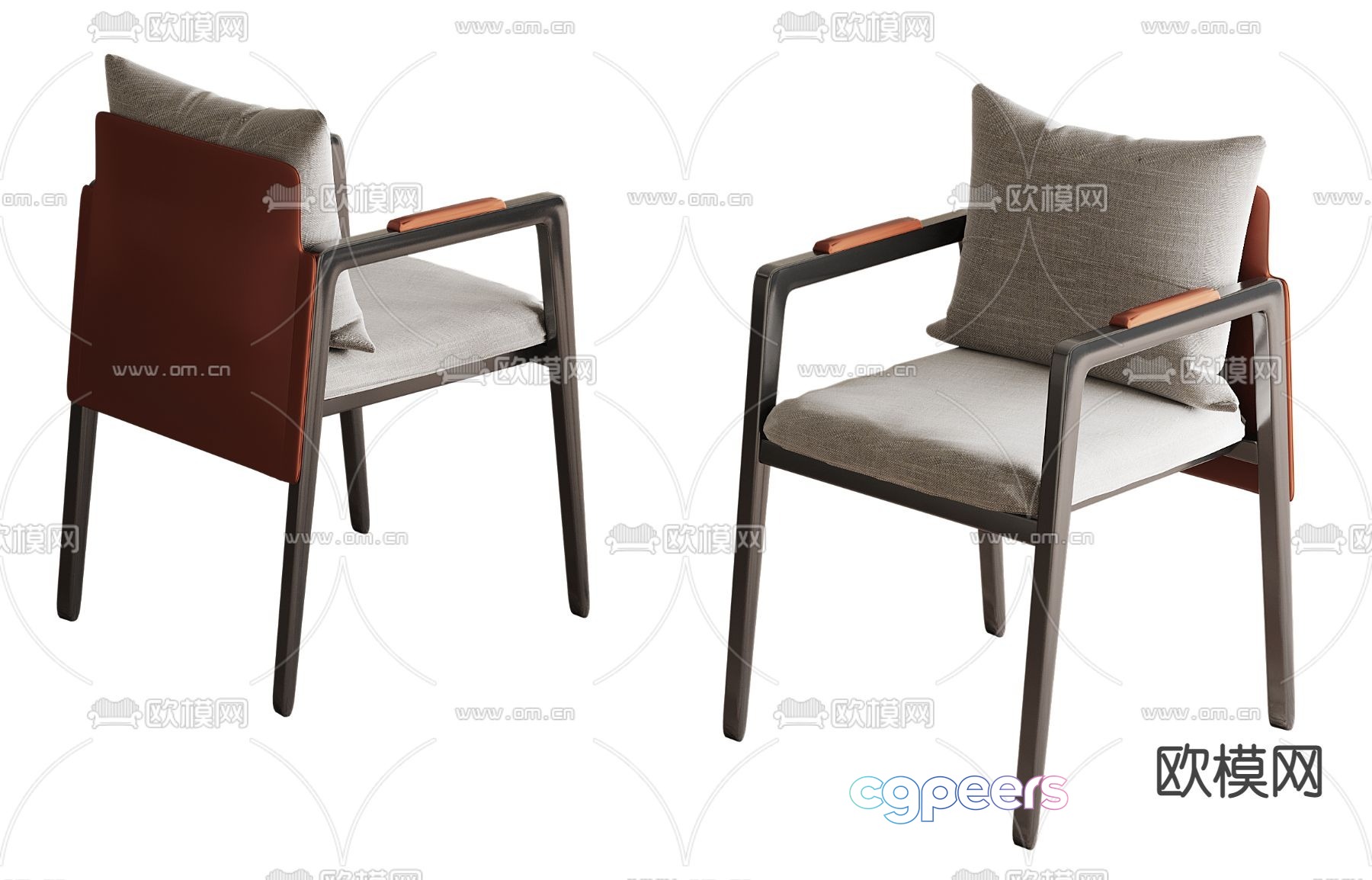 Wooden Accent Chair 3D Model - 6476 - VRAY Render