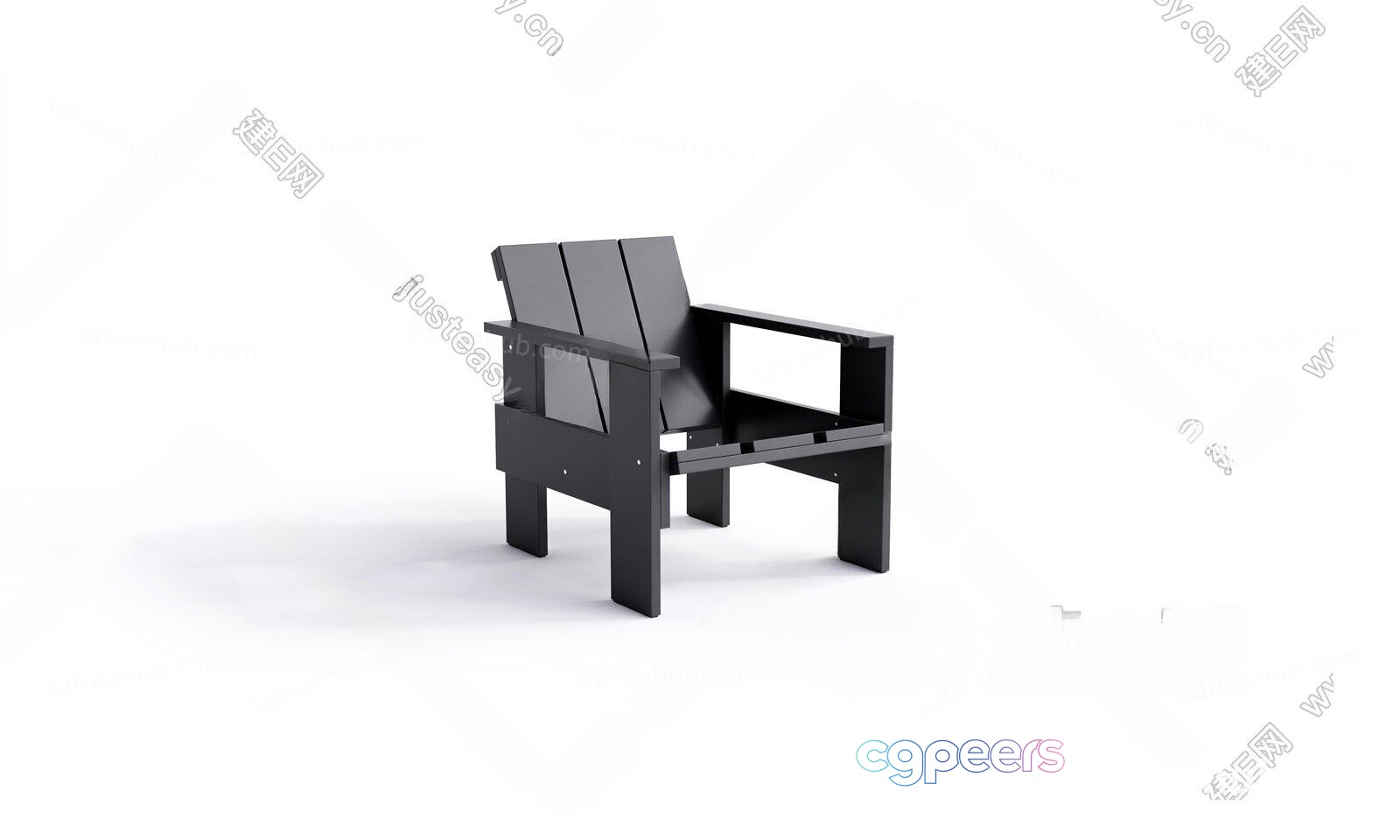 A Black Chair 3D Model - 22444 - VRAY Render