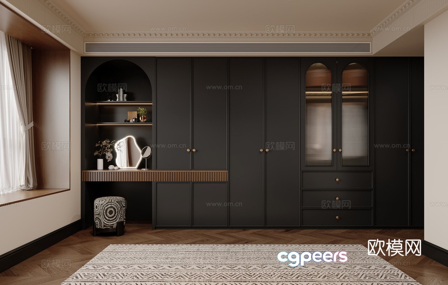 Modern Dressing Room 3D Model - 12621 - CORONA Render