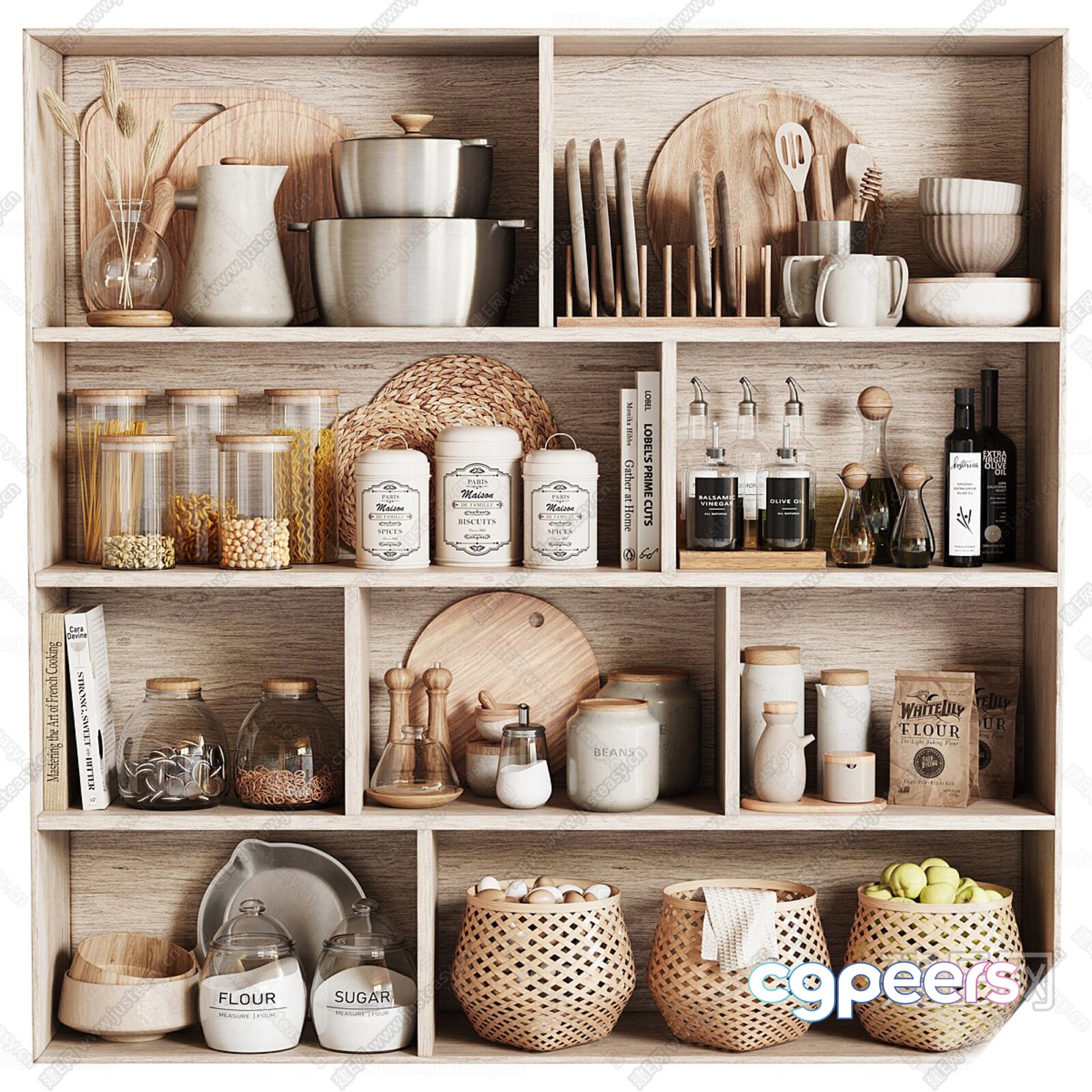 A Kitchen Shelf 3D Model - 23031 - CORONA Render