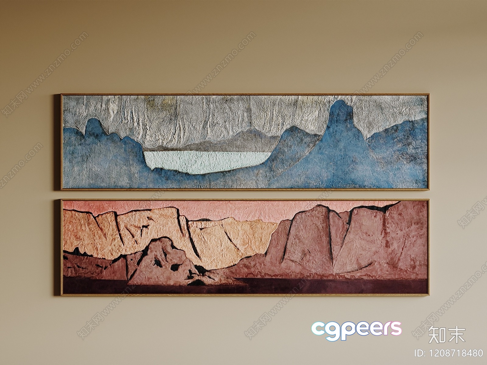 A Pair Of Landscape Paintings 3D Model - 9768 - VRAY Render A Pair Of Landscape Paintings 3D Model - 9768 - VRAY Render