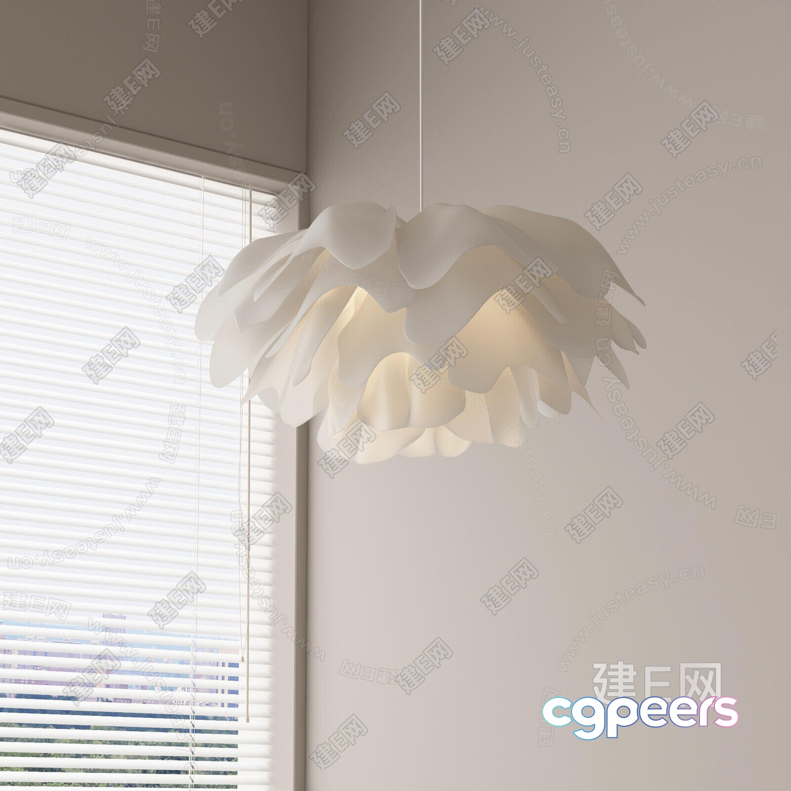 A White Light Fixture 3D Model - 1263 - VRAY Render A White Light Fixture 3D Model - 1263 - VRAY Render