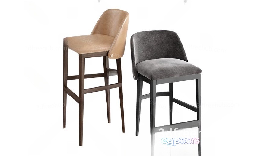 Two Bar Stools 3D Model - 2046 - VRAY Render Two Bar Stools 3D Model - 2046 - VRAY Render